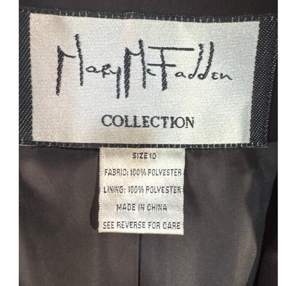 Mary McFadden Collection Vintage Brown Belted One Button Trench Coat Women 10 - Picture 8 of 9